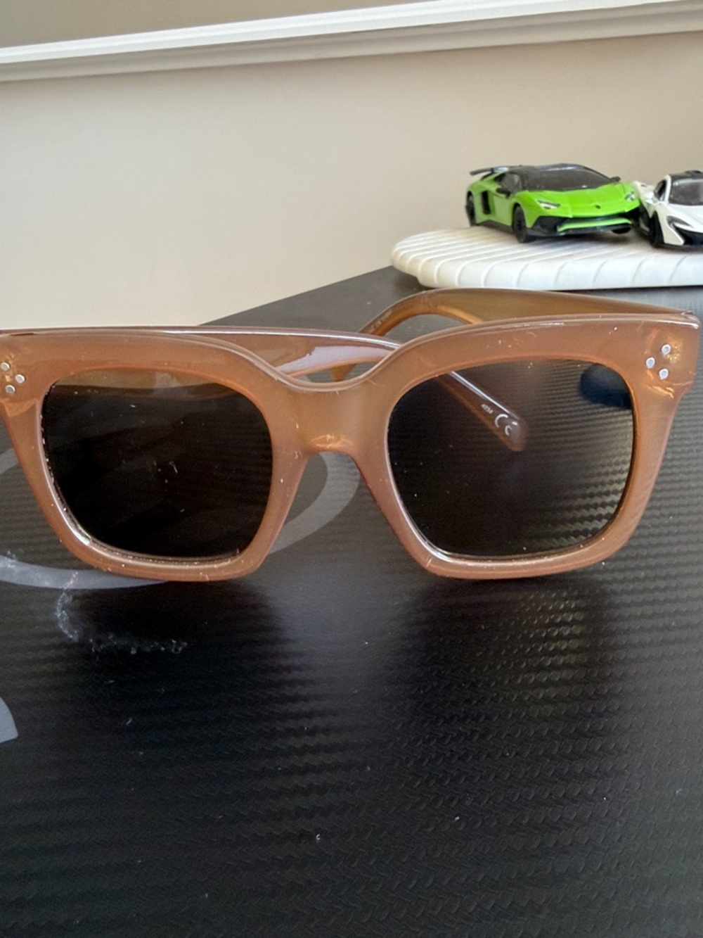 aerie Chunky Square Sunglasses in Light Brown